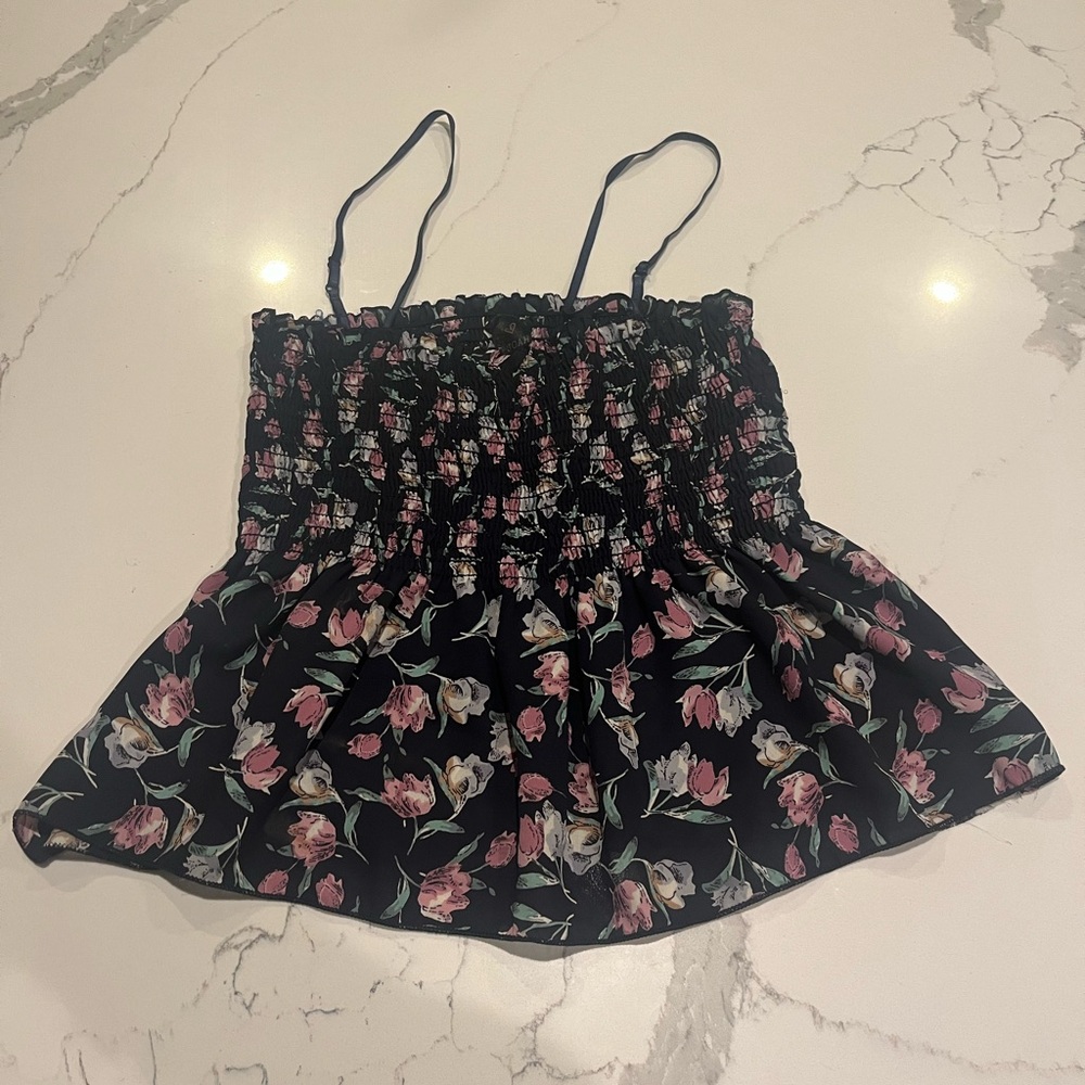 I Joah Floral Black and Pink Women's Size Small Y2K 90โs Style Top Cute